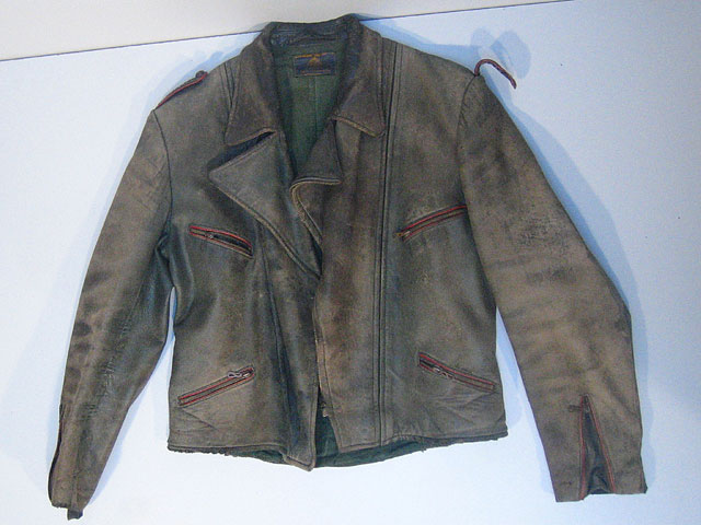   ,Motorrad Jacke,50er Jahre,starke Gebrauchsspuren,Patina,Gr.ca.50